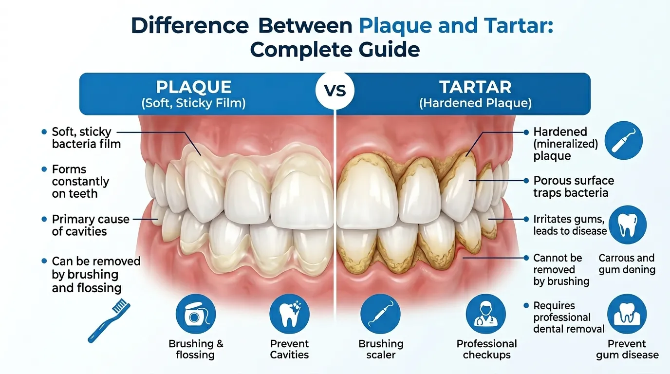 difference between plaque and tartar