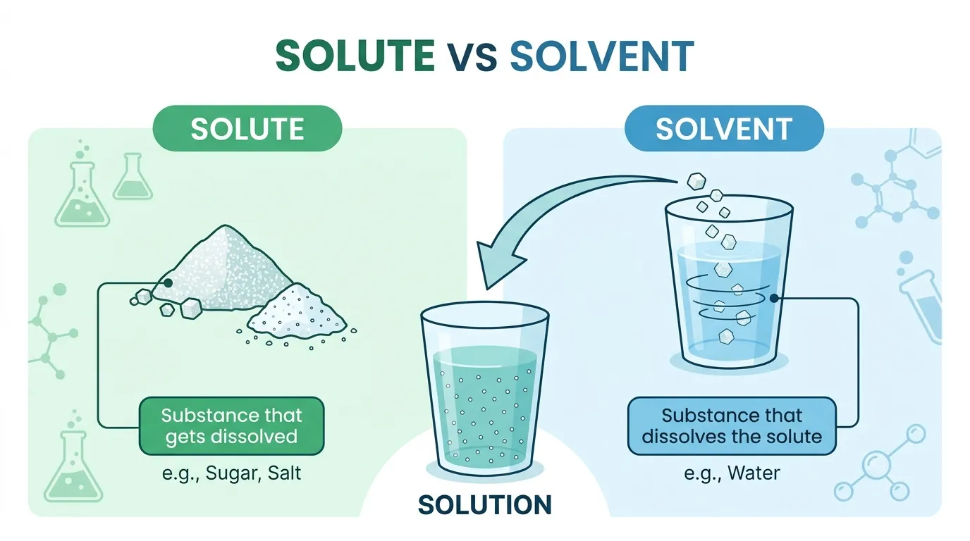 difference between solute and solvent