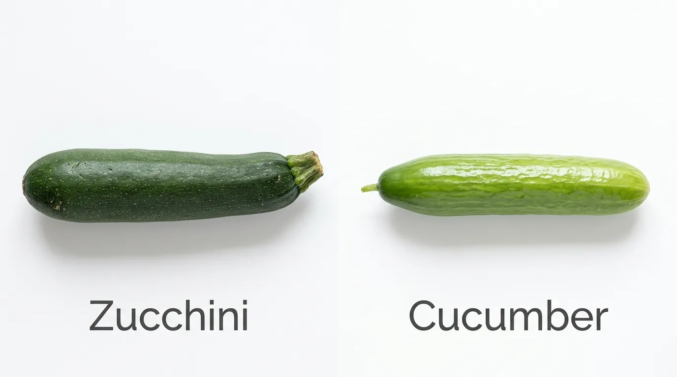 difference between zucchini and cucumber