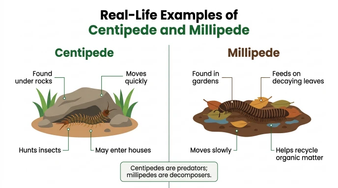 Real-Life Examples with Centipede and Millipede
