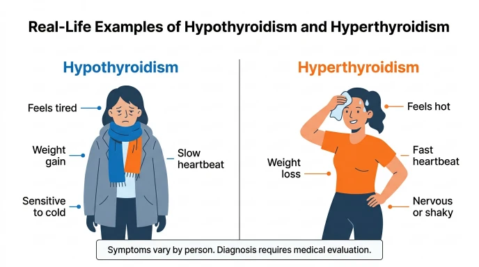 Real-Life Examples with Hypothyroidism and Hyperthyroidism