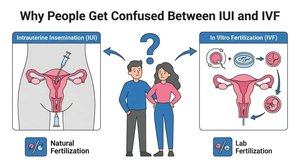 Why People Get Confused Between IUI and IVF