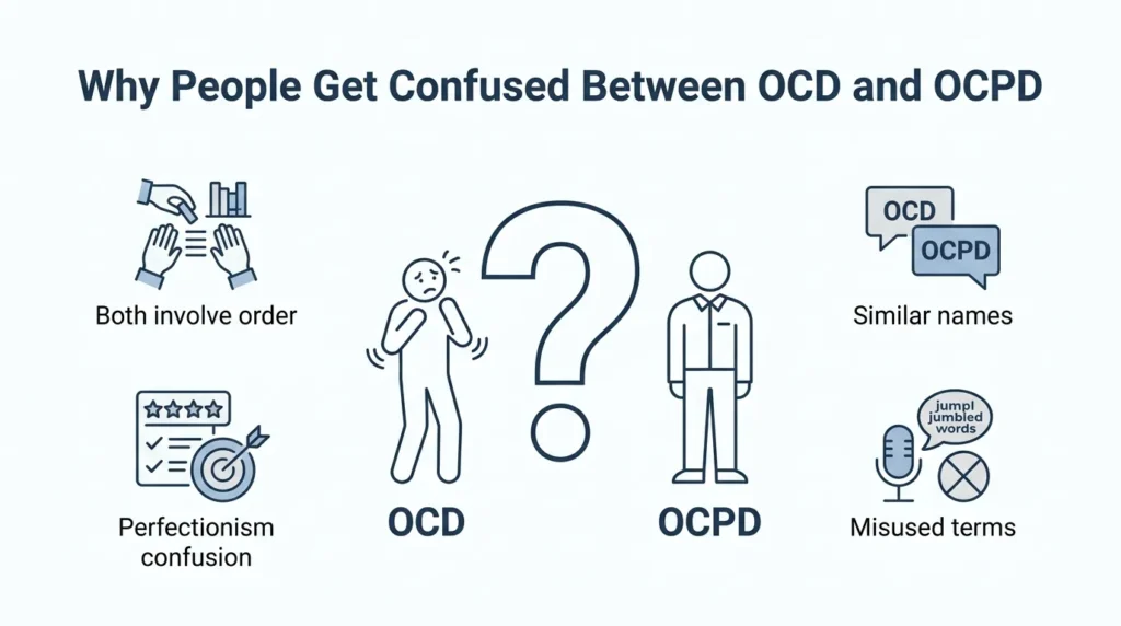 Why People Get Confused Between OCD and OCPD