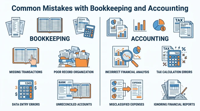 Common Mistakes with Bookkeeping and Accounting