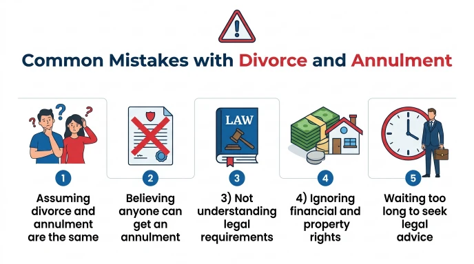 Common Mistakes with Divorce and Annulment