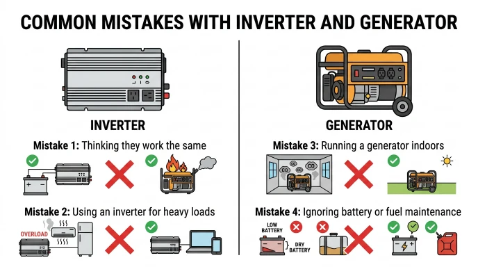 Common Mistakes with Inverter and Generator