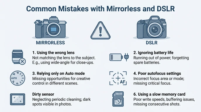 Common Mistakes with Mirrorless and DSLR