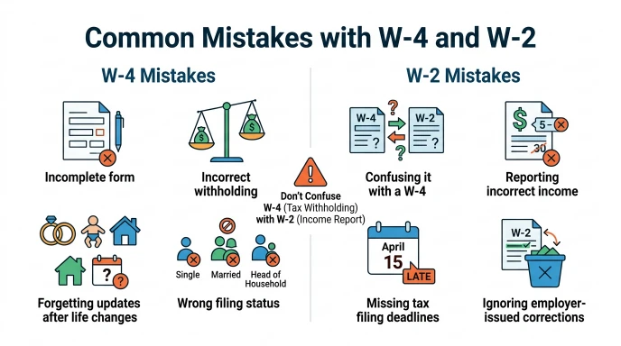 Common Mistakes with W-4 and W-2