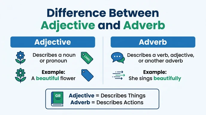 difference between adjective and adverb