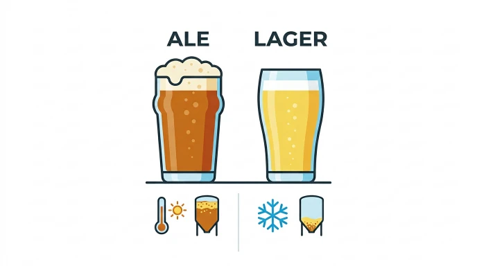 difference between ale and lager