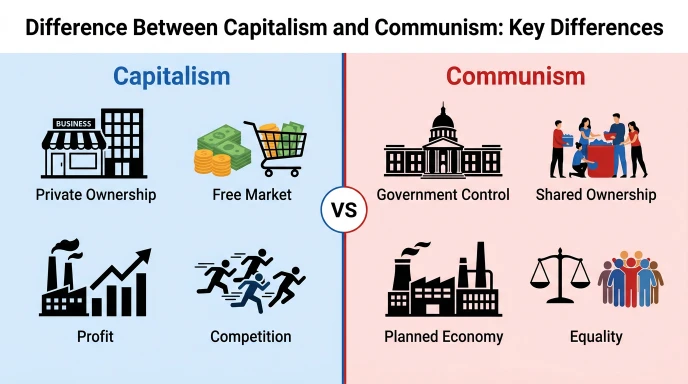 difference between capitalism and communism