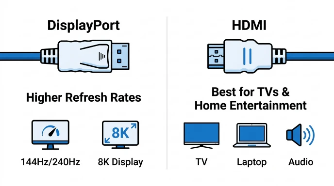 difference between displayport and hdmi