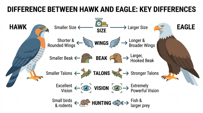 Difference Between Hawk and Eagle