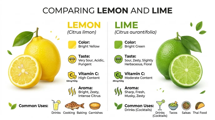 difference between lemon and lime