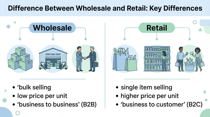 difference between wholesale and retail