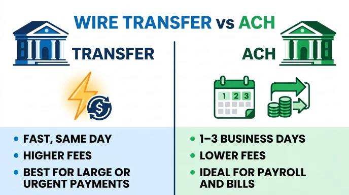 difference between wire and ach
