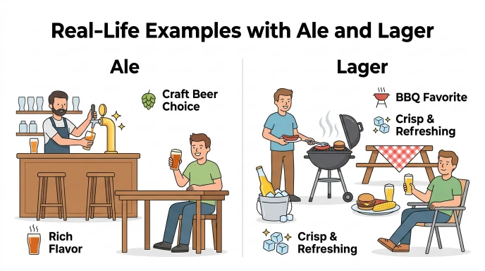 Real-Life Examples with Ale and Lager