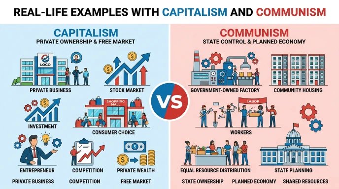 Real-Life Examples with Capitalism and Communism