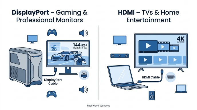 Real-Life Examples with DisplayPort and HDMI