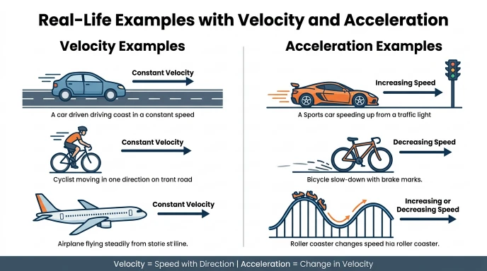Real-Life Examples with Velocity and Acceleration