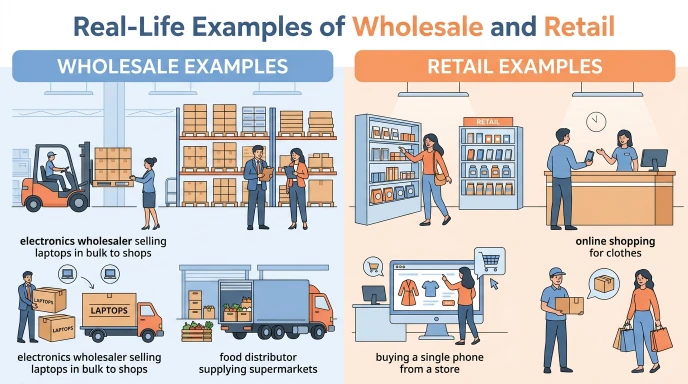 Real-Life Examples with Wholesale and Retail