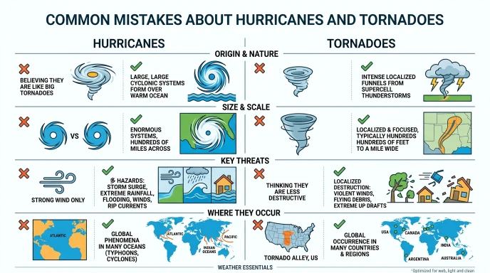 Common Mistakes About Hurricanes and Tornadoes