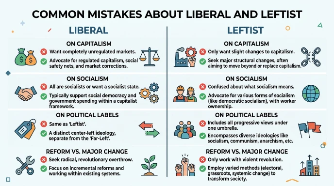 Common Mistakes About Liberal and Leftist