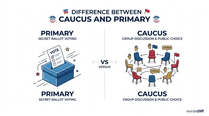 Difference Between Caucus and Primary