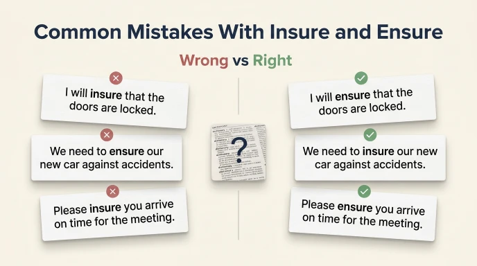Common Mistakes With Insure and Ensure