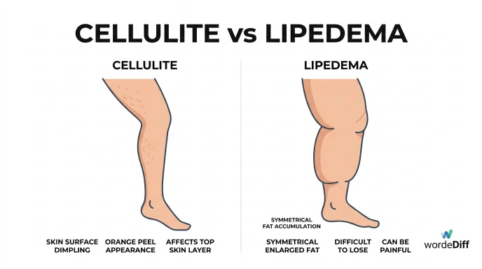 difference between cellulite and lipedema
