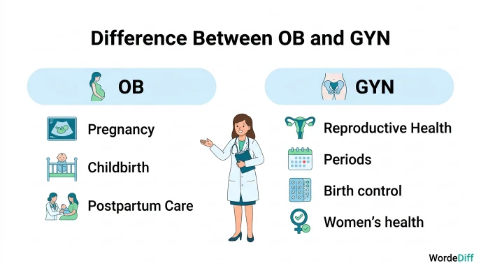 difference between ob and gyn