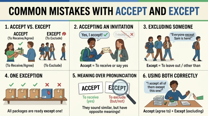 Common Mistakes With Accept and Except