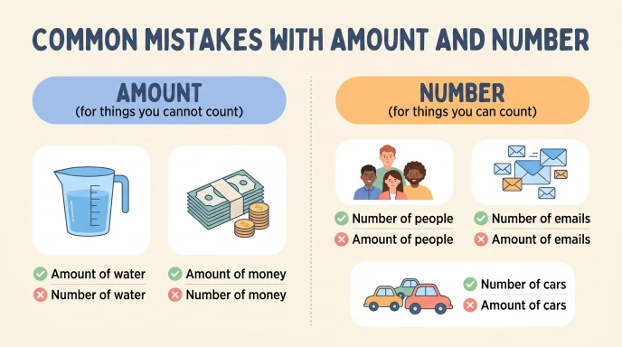 Common Mistakes With Amount and Number