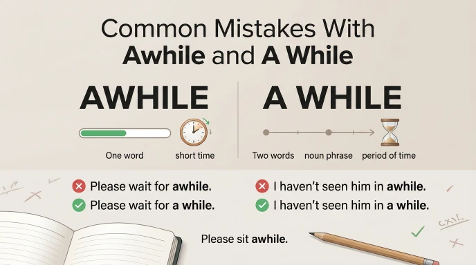 Common Mistakes With Awhile and A While