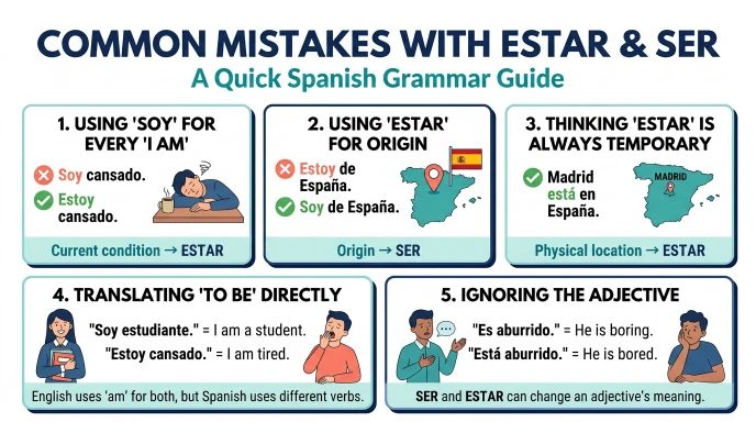 Common Mistakes With Estar and Ser