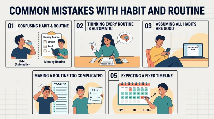 Common Mistakes With Habit and Routine