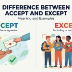 Difference Between Accept and Except