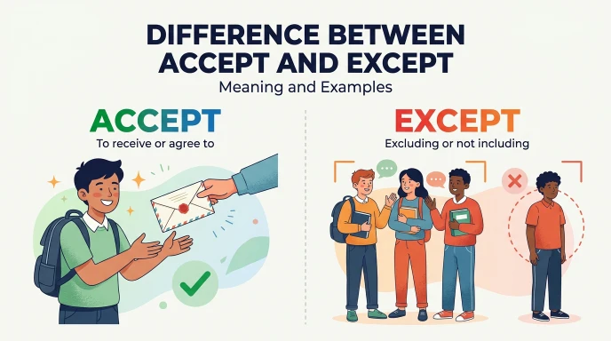 Difference Between Accept and Except