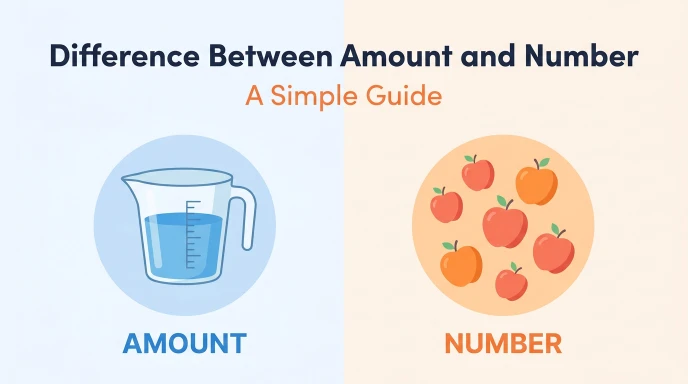 difference between amount and number