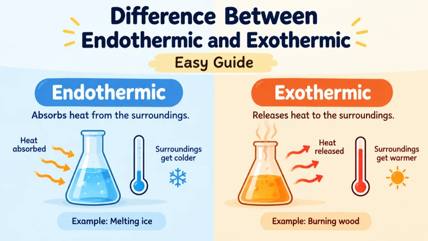 difference between endothermic and exothermic