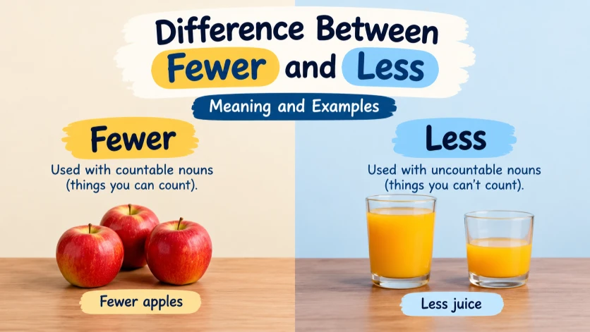 Difference Between Fewer and Less