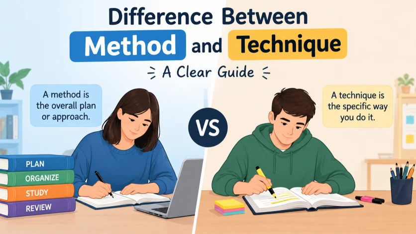 difference between method and technique