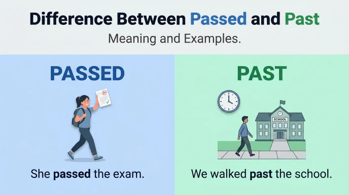 difference between passed and past