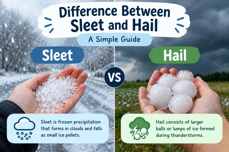 difference between sleet and hail