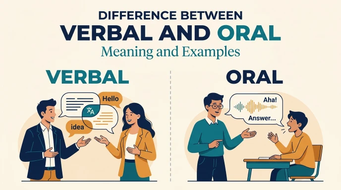 difference between verbal and oral