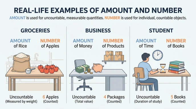 Real-Life Examples of Amount and Number