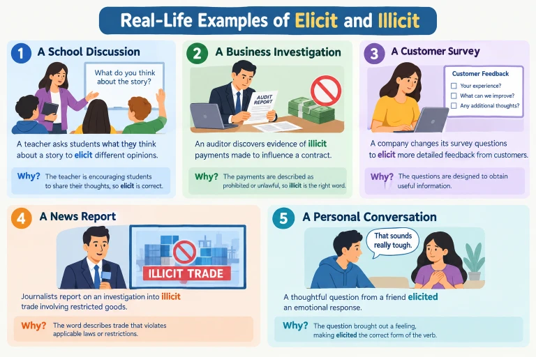Real-Life Examples of Elicit and Illicit