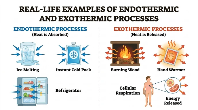Real-Life Examples of Endothermic and Exothermic Processes