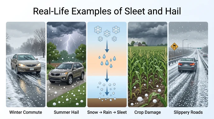 Real-Life Examples of Sleet and Hail