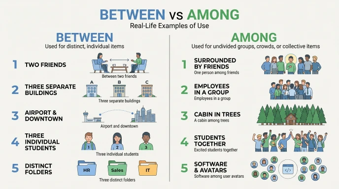 Real-Life Examples of the Difference Between Among and Between
